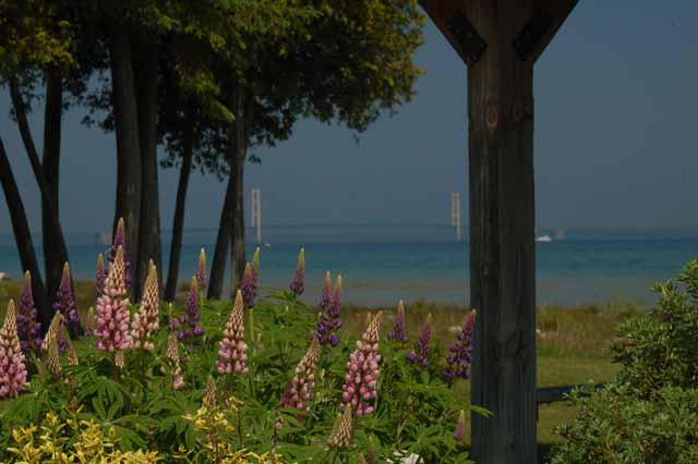 Looking out over Lake Huron from the Mill Creek Campground